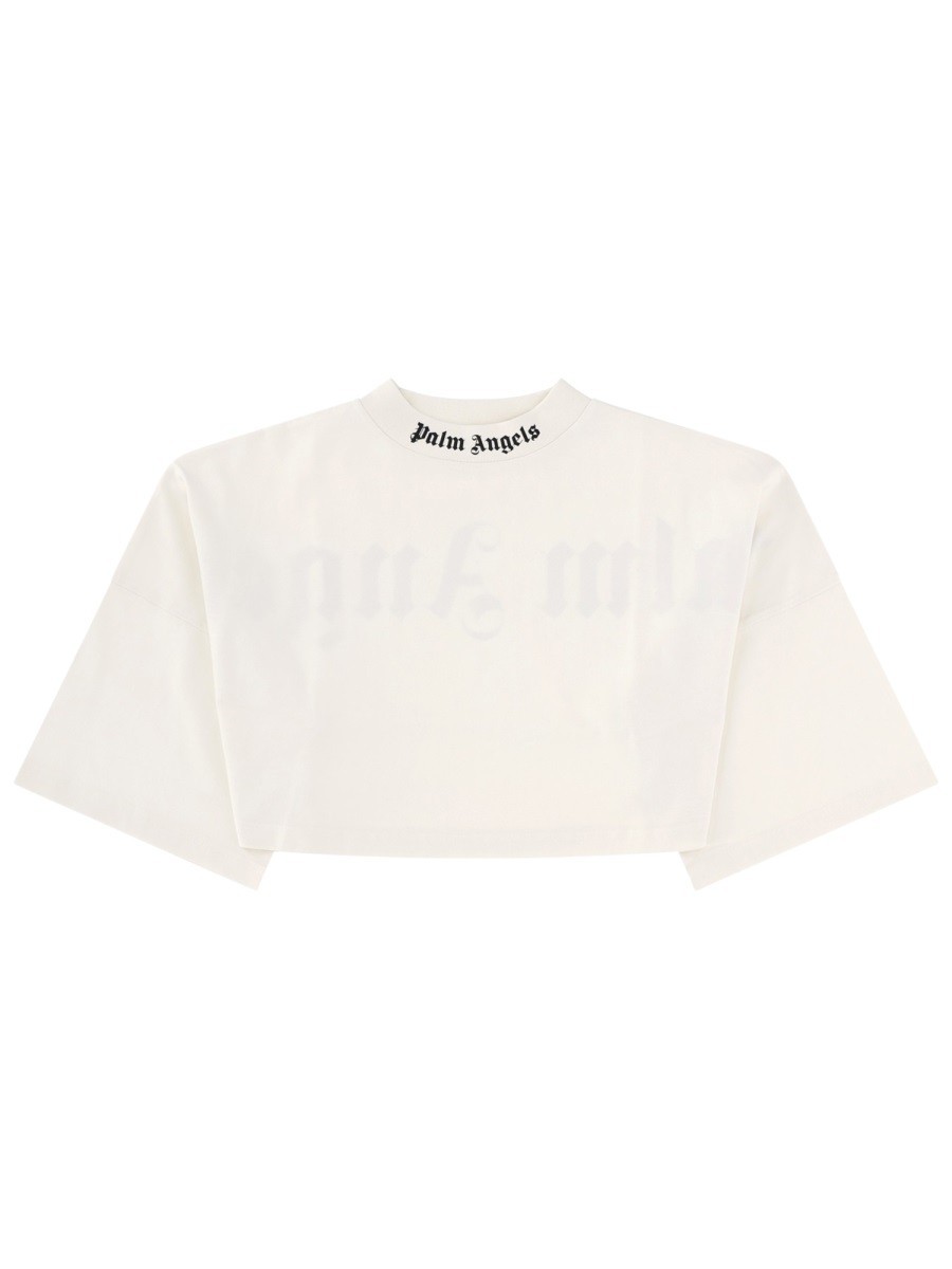 Palm Angels T-SHIRT CROP CON LOGO