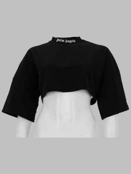 Palm Angels T-SHIRT CROPPED CON LOGO