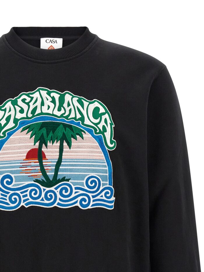 CASABLANCA 'Palm Tree Emblem' Embroidered Sweatshirt