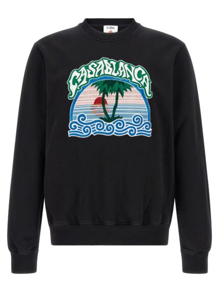 CASABLANCA 'Palm Tree Emblem' Embroidered Sweatshirt