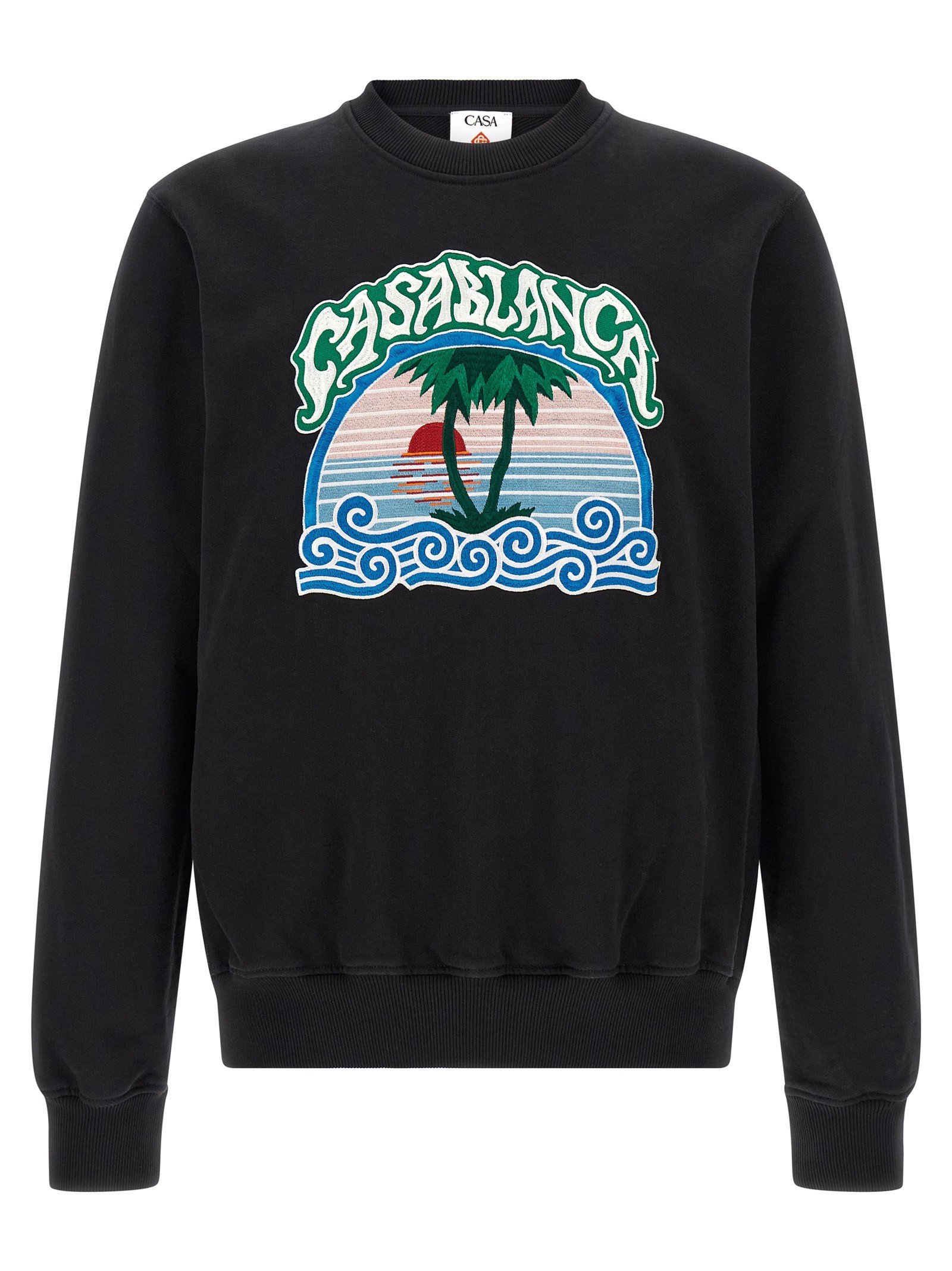 CASABLANCA 'Palm Tree Emblem' Embroidered Sweatshirt