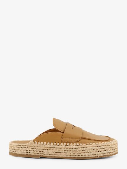 PALOMA BARCELO' Belinda Leather And Raffia Sandals