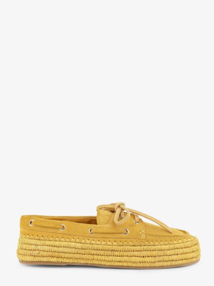 PALOMA BARCELO' Penelope Suede And Raffia Loafers