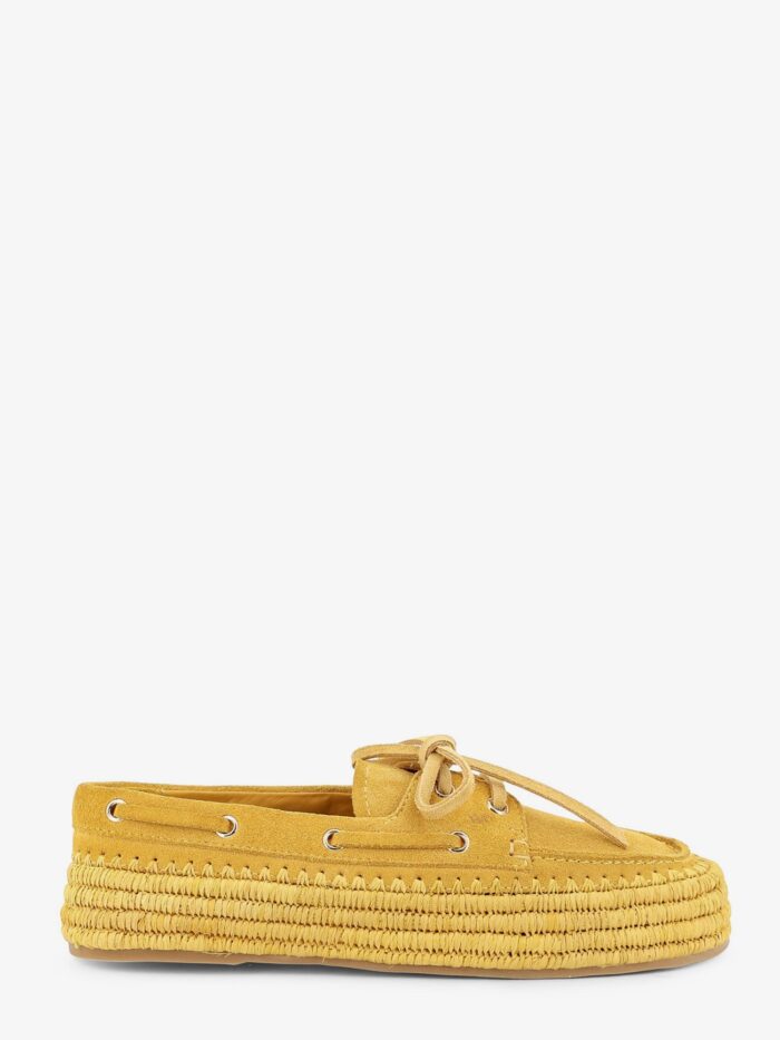 PALOMA BARCELO' Penelope Suede And Raffia Loafers
