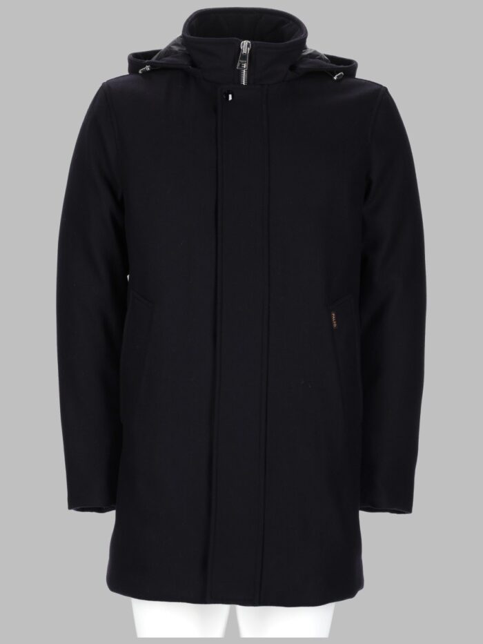 PALTO CAPPOTTO IN LANA CON CAPPUCCIO