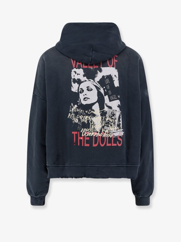 Paly Cotton Sweatshirt With Destroyed Effect