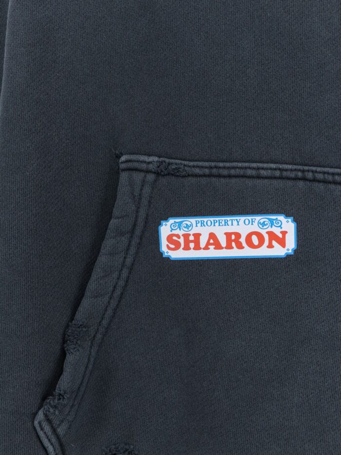 Paly Cotton Sweatshirt With Destroyed Effect