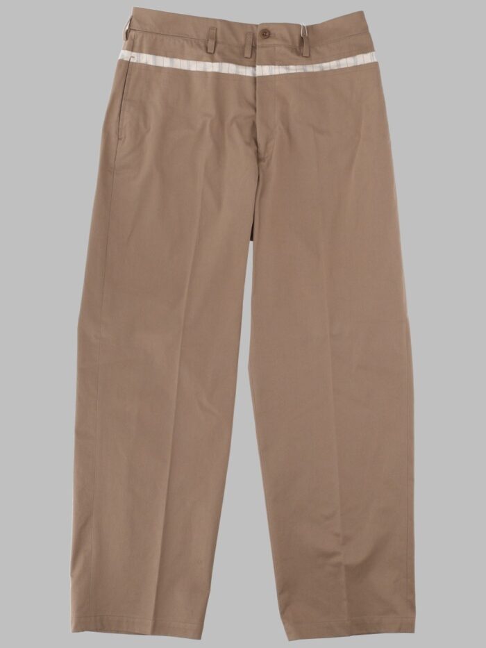 maison margiela pantalone a gamba larga in cotone cerato Maison Margiela PANTALONE A GAMBA LARGA IN COTONE CERATO