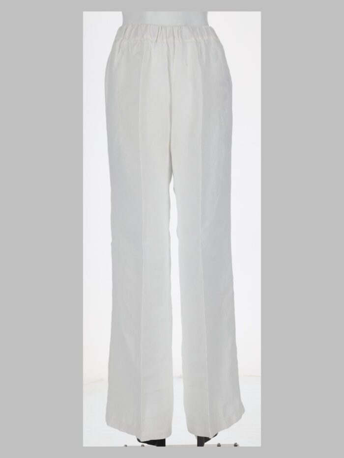 120% lino pantalone ampio in lino 120% LINO Pantalone Ampio In Lino