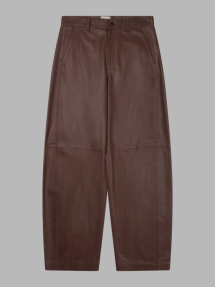ALYSI Pantalone Barrel In Pelle