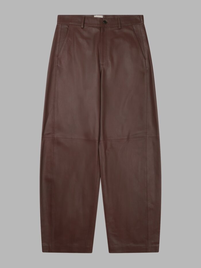 ALYSI Pantalone Barrel In Pelle