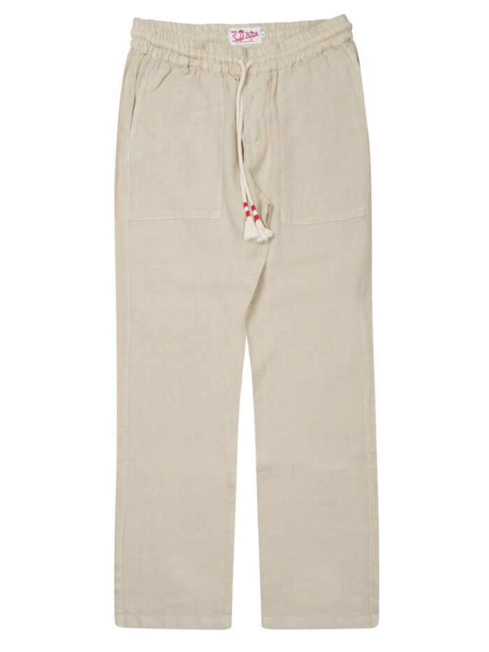 mc2 saint barth pantalone "calais" in puro lino MC2 SAINT BARTH PANTALONE "CALAIS" IN PURO LINO