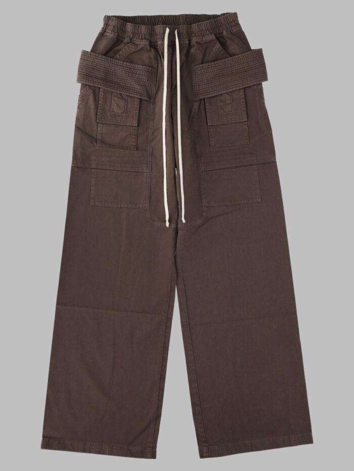rick owens drkshdw pantalone cargo in felpa di cotone RICK OWENS DRKSHDW Pantalone Cargo In Felpa Di Cotone