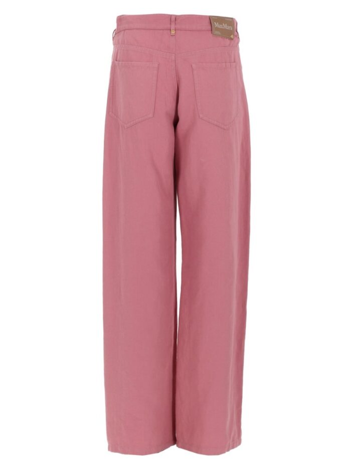 S MAX MARA PANTALONE CINQUE TASCHE IN COTONE E LINO