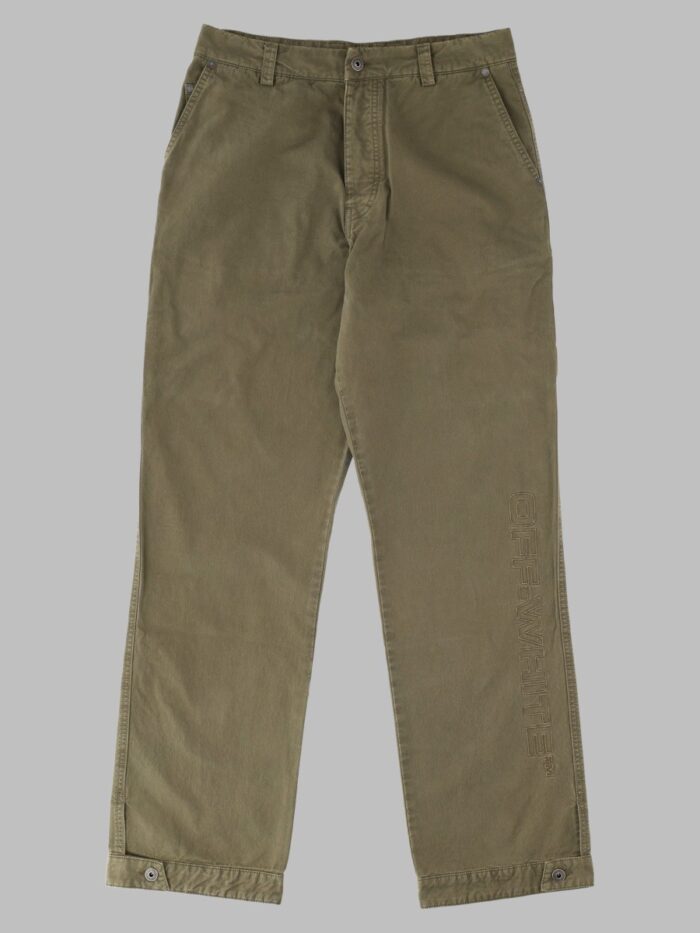 Off-white Pantalone Con Logo Ricamato