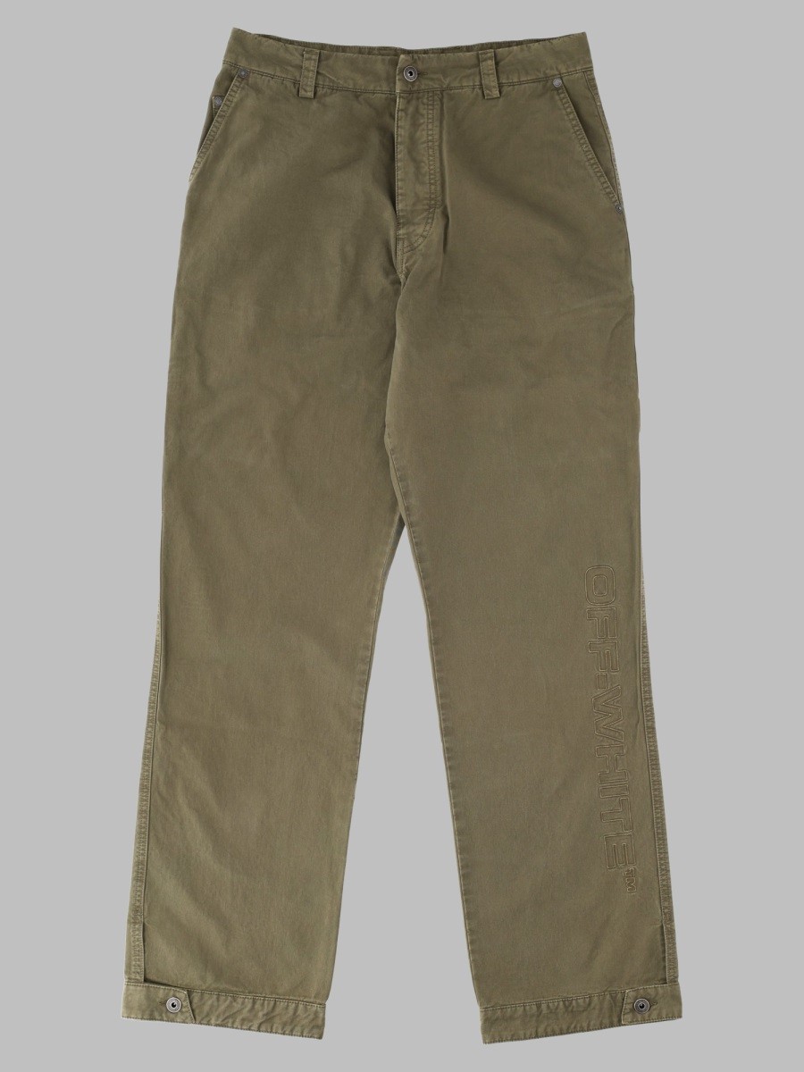 Off-white Pantalone Con Logo Ricamato