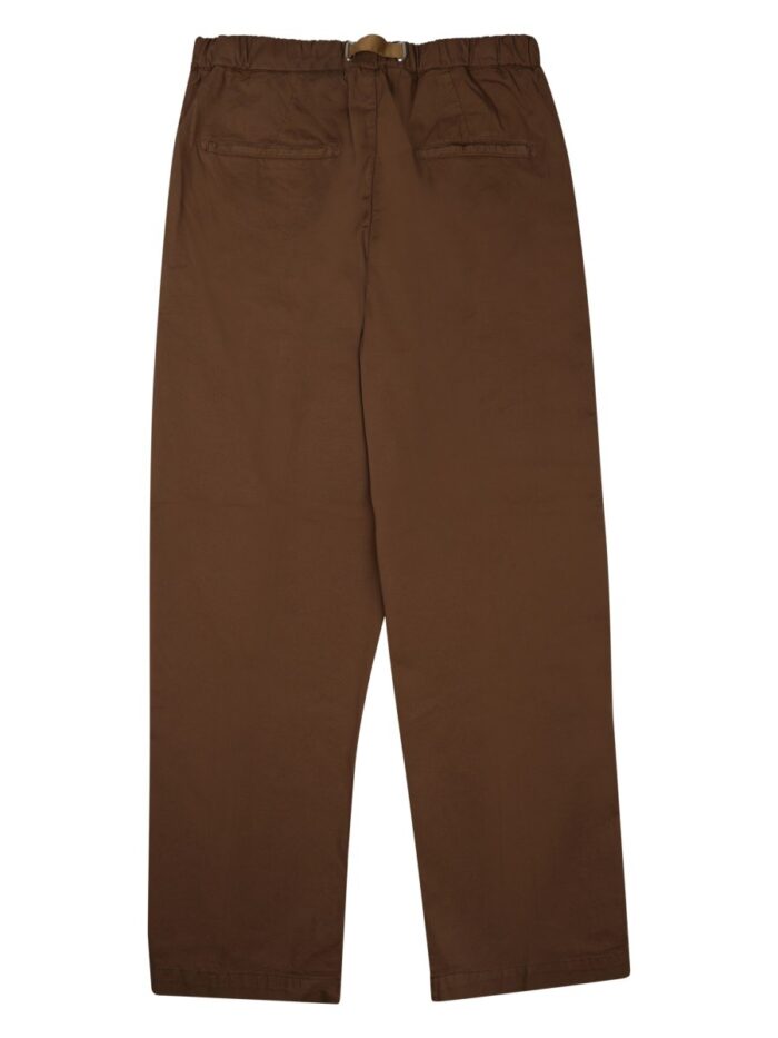 WHITE SAND PANTALONE IN COTONE CON CINTURA