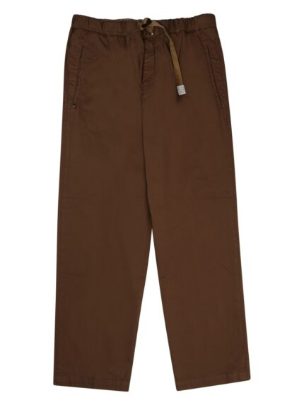 WHITE SAND PANTALONE IN COTONE CON CINTURA