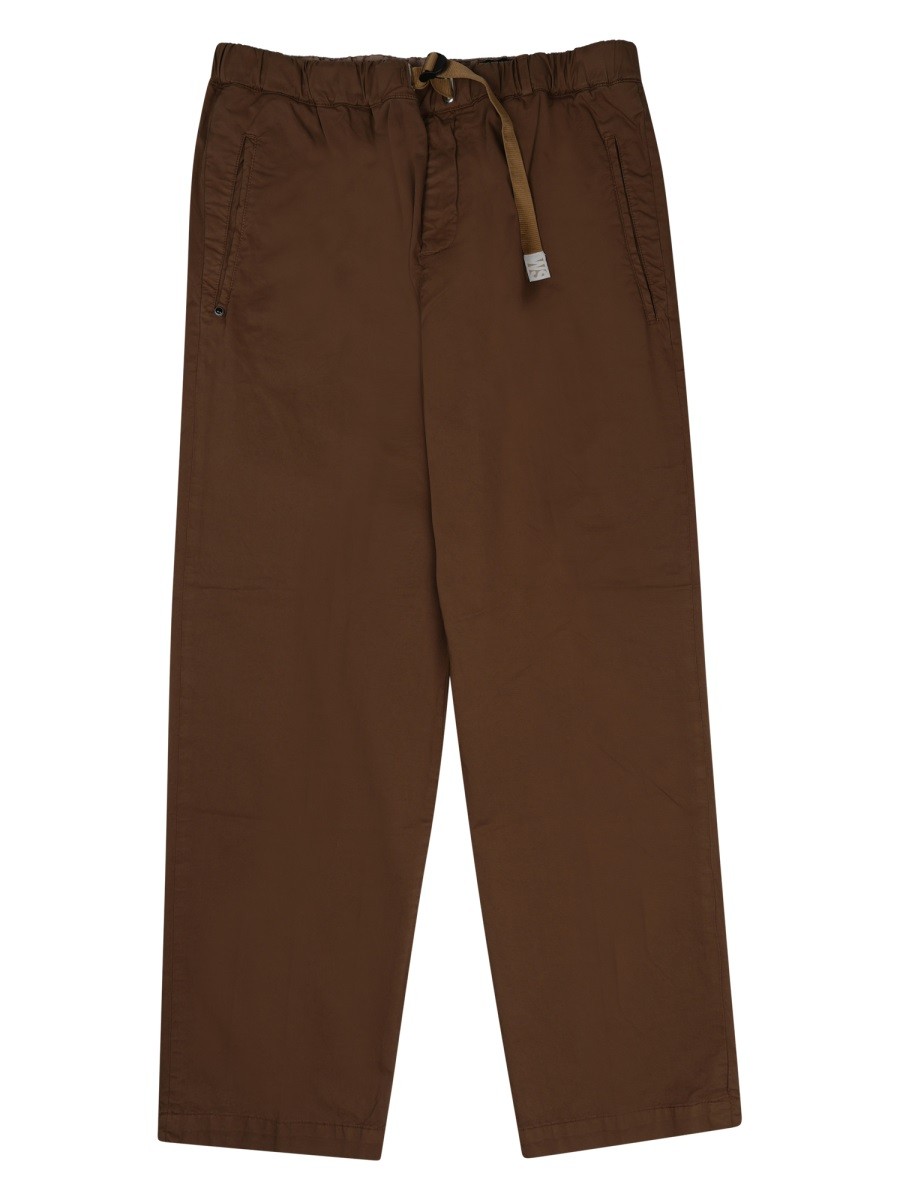 WHITE SAND PANTALONE IN COTONE CON CINTURA