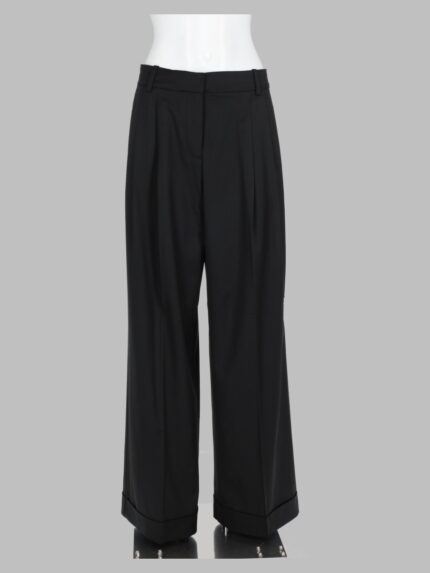 GANNI Pantalone In Lana Calandrata