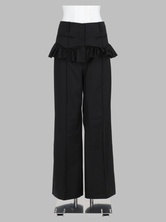 GANNI Pantalone In Lana Calandrata
