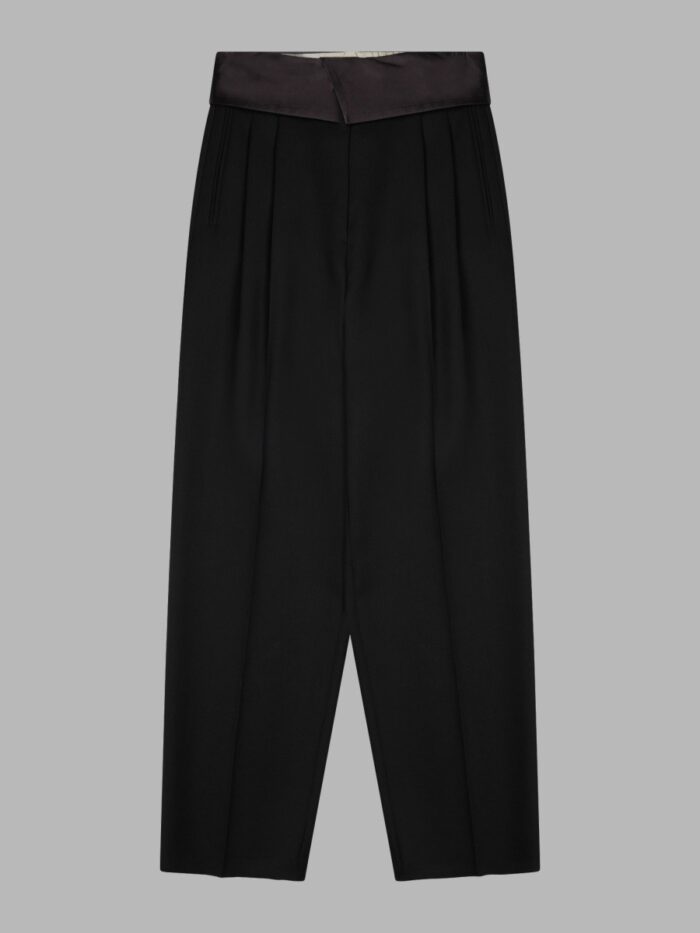 alysi pantalone in lana con baschina ALYSI Pantalone In Lana Con Baschina