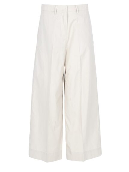 S MAX MARA PANTALONE IN POPELINE DI COTONE