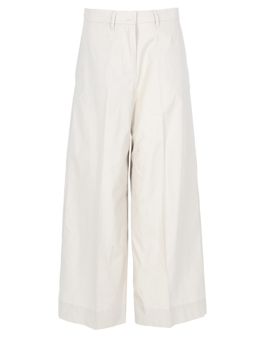 S MAX MARA PANTALONE IN POPELINE DI COTONE