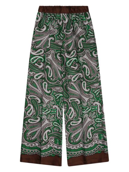 P.A.R.O.S.H. PANTALONE IN SETA CON STAMPA PAISLEY