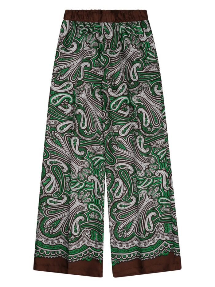 P.A.R.O.S.H. PANTALONE IN SETA CON STAMPA PAISLEY