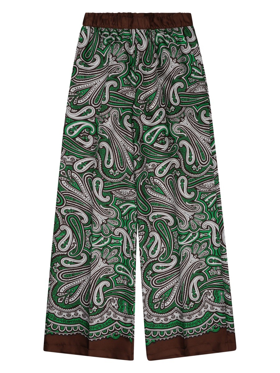 P.A.R.O.S.H. PANTALONE IN SETA CON STAMPA PAISLEY