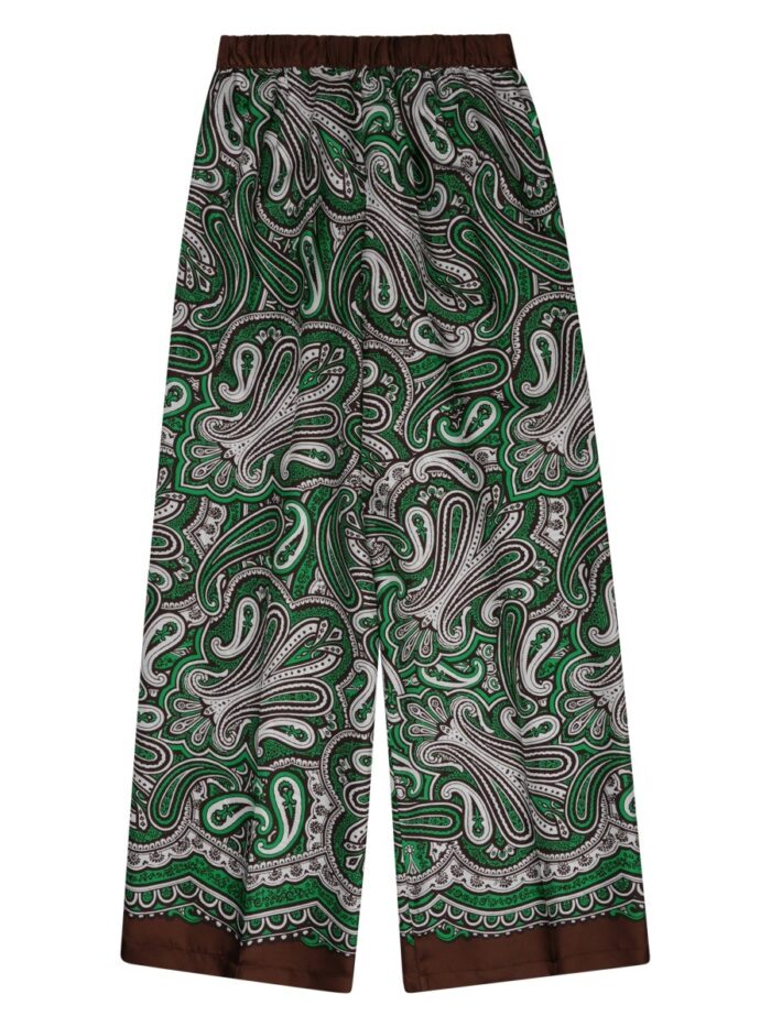 P.A.R.O.S.H. PANTALONE IN SETA CON STAMPA PAISLEY