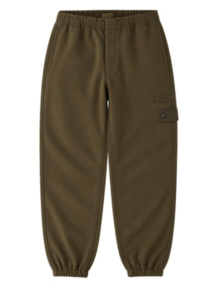 Stone Island Pantalone Jogger In Flanella Di Lana Cardata