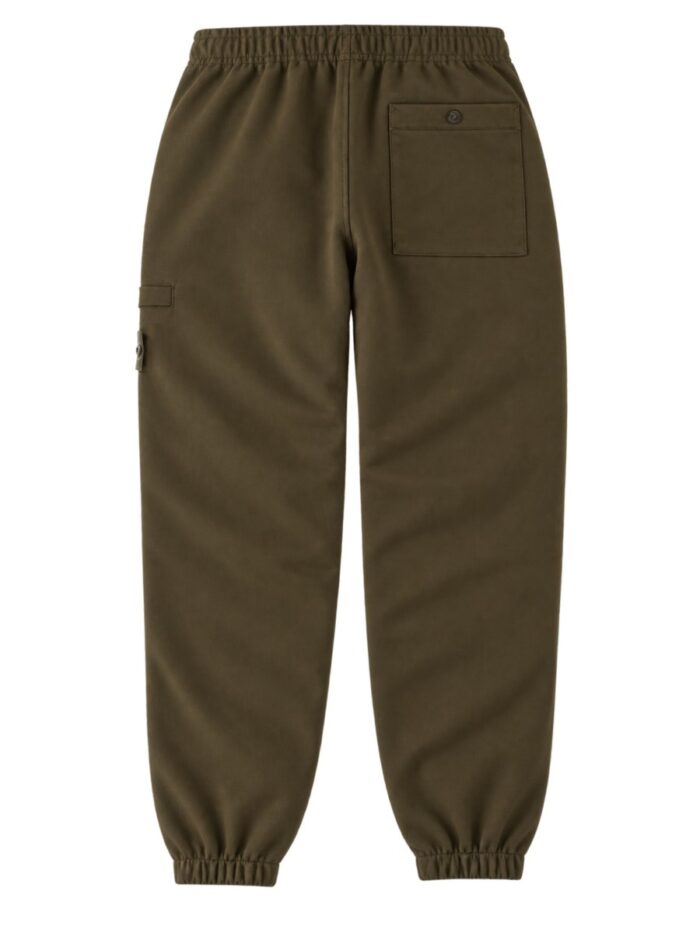 Stone Island Pantalone Jogger In Flanella Di Lana Cardata