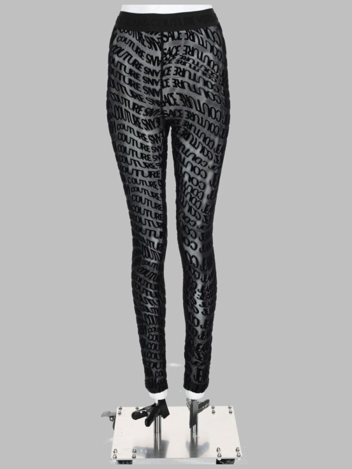 versace jeans couture pantalone leggings con stampa logo Versace Jeans Couture PANTALONE LEGGINGS CON STAMPA LOGO