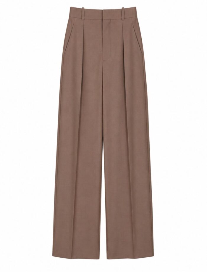 saint laurent pantalone sartoriale in lana e seta Saint Laurent PANTALONE SARTORIALE IN LANA E SETA