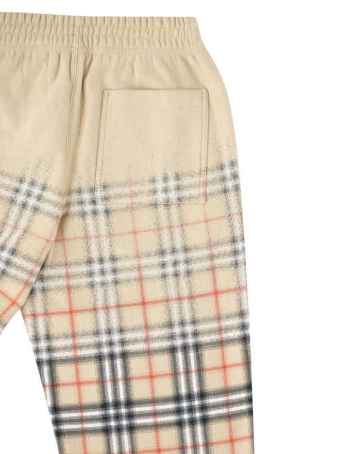 Burberry Pantalone Track Con Stampa Check