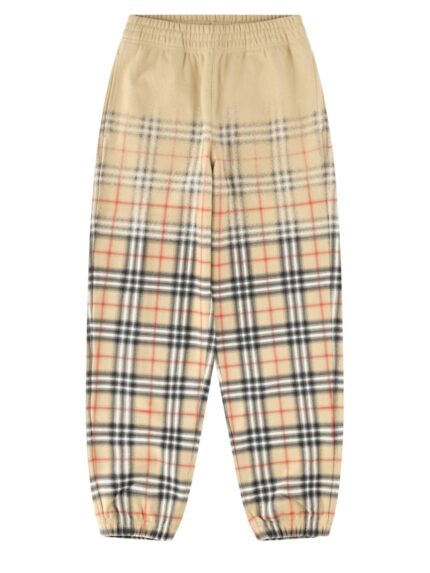 Burberry Pantalone Track Con Stampa Check
