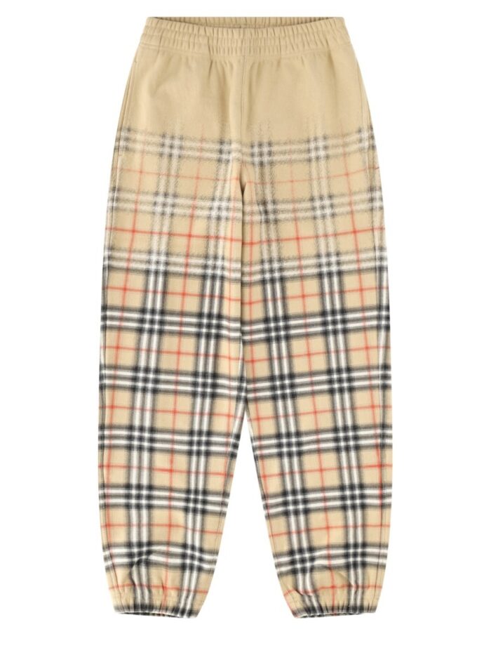 burberry pantalone track con stampa check Burberry Pantalone Track Con Stampa Check