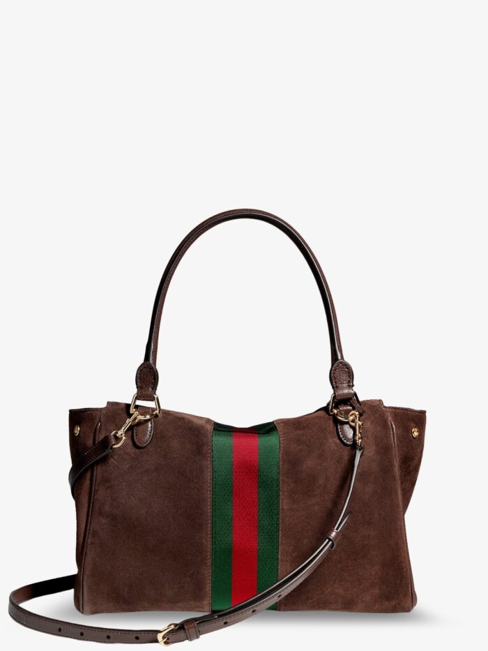 Gucci Paparazzo Suede Handbag With Iconic Web Detail On The Front