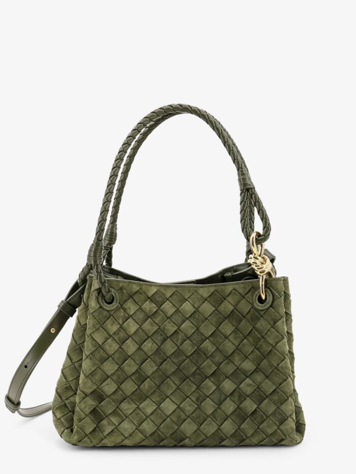 bottega veneta parachute suede shoulder bag with intrecciato motif Bottega Veneta Parachute Suede Shoulder Bag With Intrecciato Motif