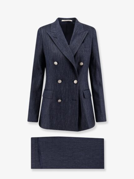 Tagliatore Parigi Mélange Linen And Viscose Suit