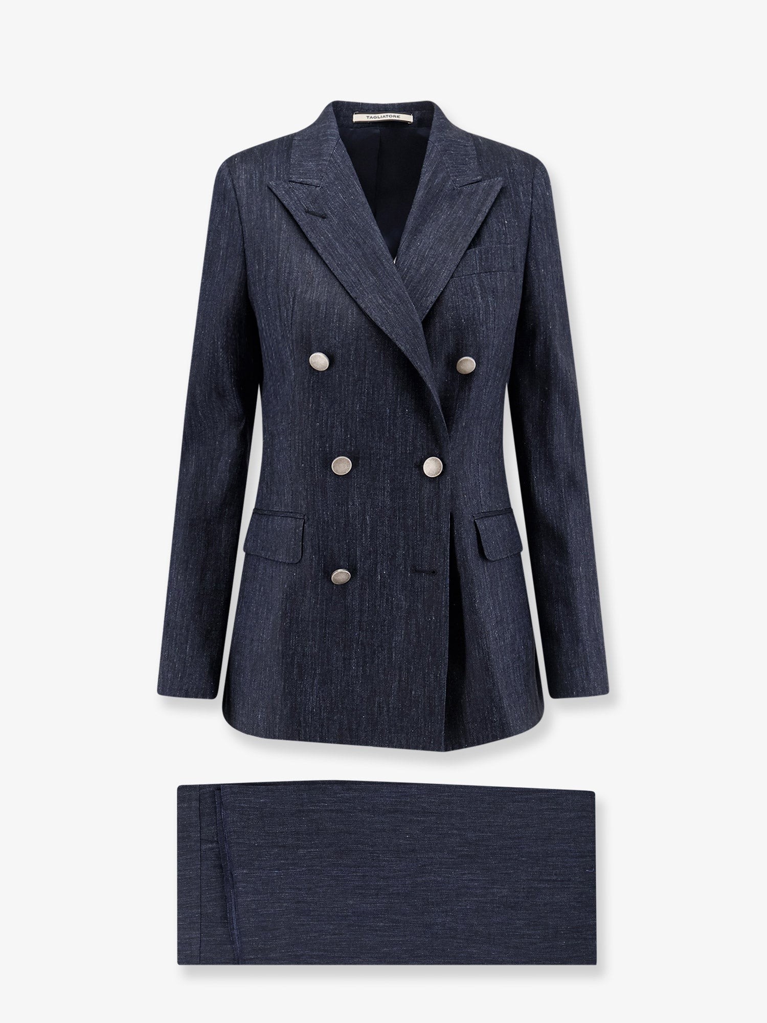 Tagliatore Parigi Mélange Linen And Viscose Suit