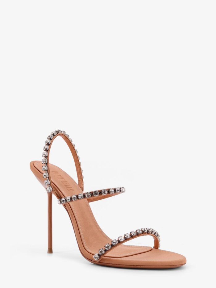 PARIS TEXAS Lidia Satin Sandals With Crystal Detail