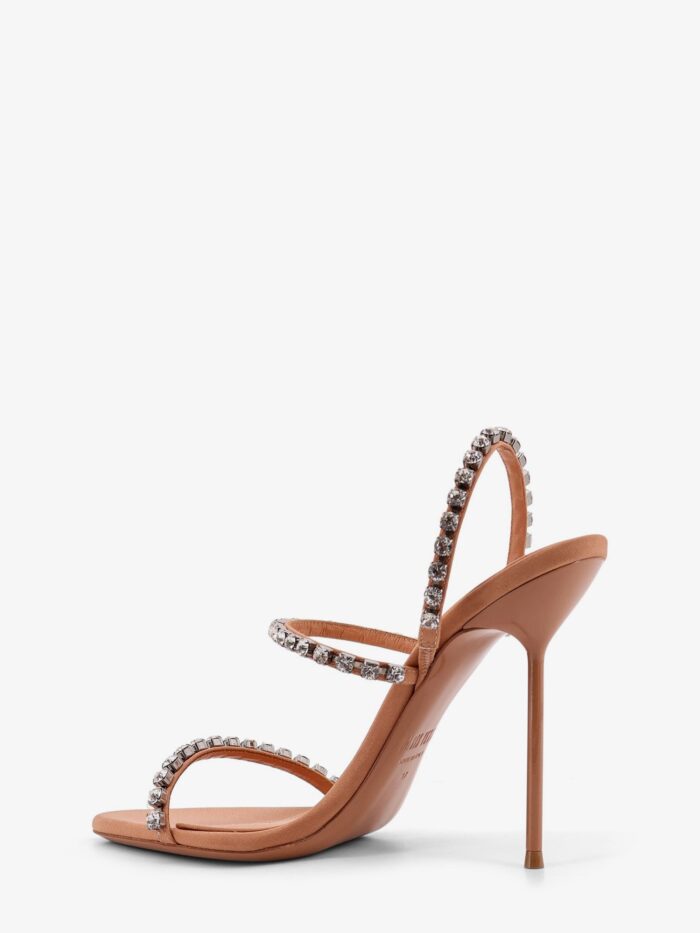 PARIS TEXAS Lidia Satin Sandals With Crystal Detail