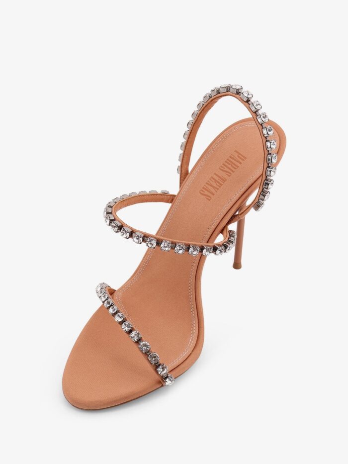 PARIS TEXAS Lidia Satin Sandals With Crystal Detail
