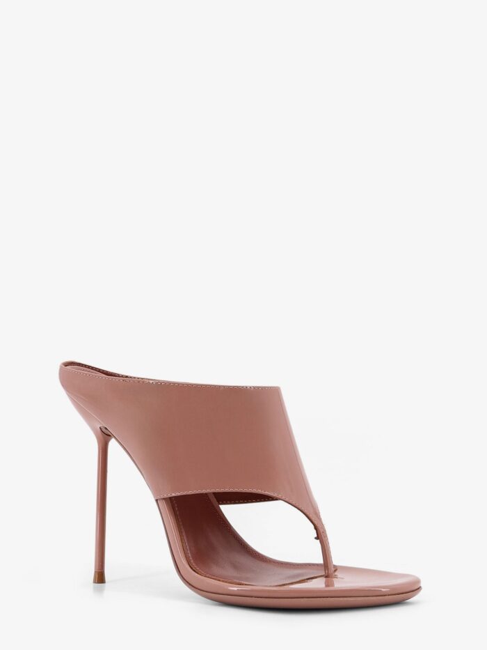 PARIS TEXAS Lidia Thong Patent Leather Sandals