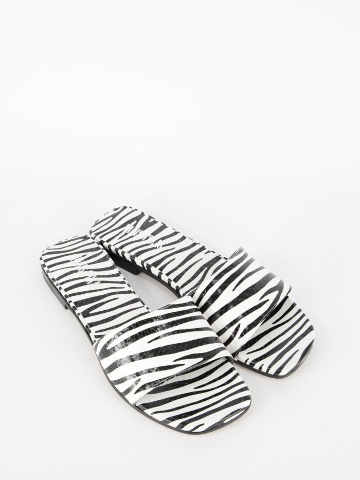 Paris Texas Zebra-print flat sandals