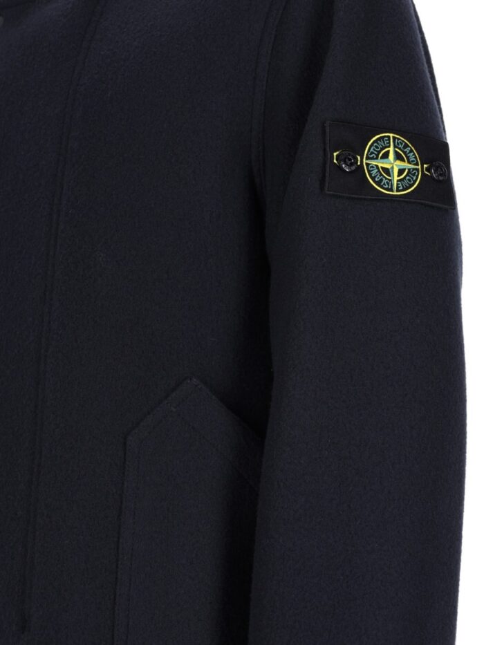 Stone Island Parka In Lana E Cashmere