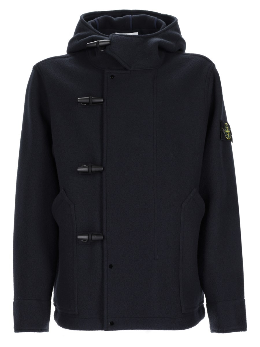 Stone Island Parka In Lana E Cashmere